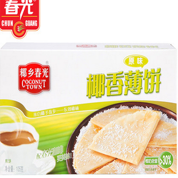 哈尔滨海南春光椰香薄饼105g总代理批发兼零售，哈尔滨购网www.hrbgw.com送货上门,海南春光椰香薄饼105g哈尔滨最低价格批发零售,哈尔滨购物网,哈尔滨购物送货上门。