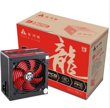 哈尔滨购物网金河田（Golden field） 额定450W 电源 龙霸450W （主动式PFC/12CM超静音风扇/智能温控/背线/黑化外型）总代理批发