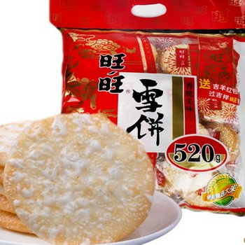 哈尔滨购物网旺旺雪饼520g总代理批发