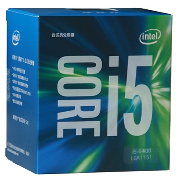 哈尔滨购物网英特尔（Intel） 酷睿i5-6400 14纳米　盒装CPU处理器 （LGA1151/2.7GHz/6MB三级缓存/65W总代理批发